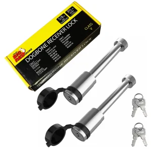 Trailer Hitch Pins 2 Pack 5/8 Inch Locking Receiver Pins for 2 and 2.5 Inch Hitc